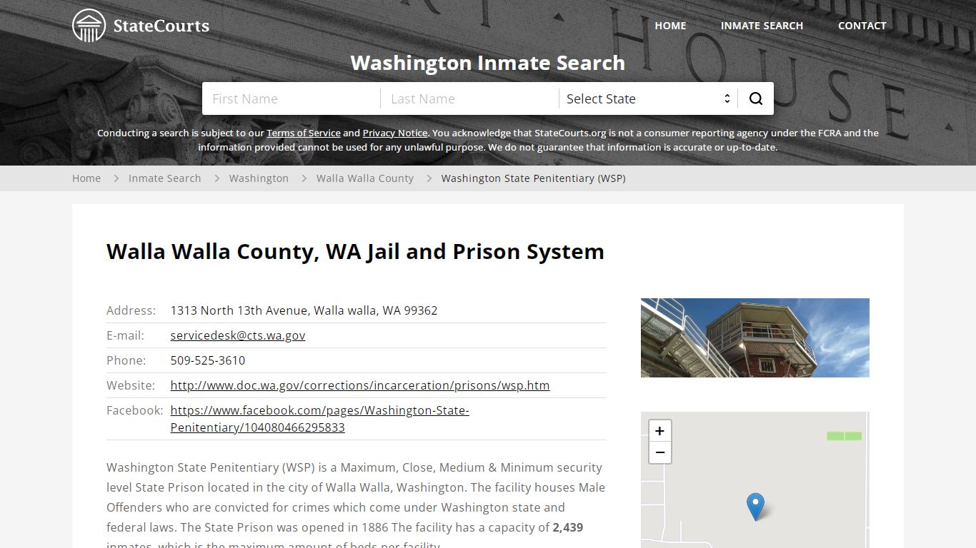 Washington State Penitentiary (WSP) Inmate Records Search ...